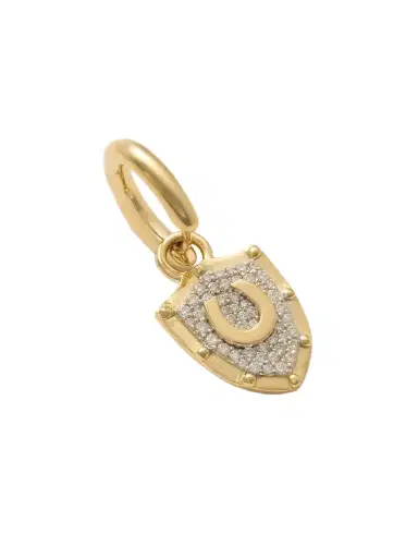 Foundrae Protection 18-karat Gold Diamond Single Hoop Earring | Thumbnail 1 Foundrae Protection 18-karat Gold Diamond Single Hoop Earring | Thumbnail 1