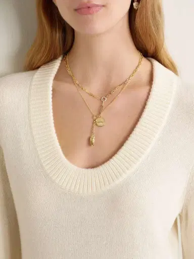 Foundrae Claw + Small Mixed Belcher 18-karat Gold Prasiolite Necklace | Thumbnail 5 Foundrae Claw + Small Mixed Belcher 18-karat Gold Prasiolite Necklace | Thumbnail 5