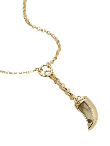 Foundrae Claw + Small Mixed Belcher 18-karat Gold Prasiolite Necklace | Thumbnail 1 Foundrae Claw + Small Mixed Belcher 18-karat Gold Prasiolite Necklace | Thumbnail 1