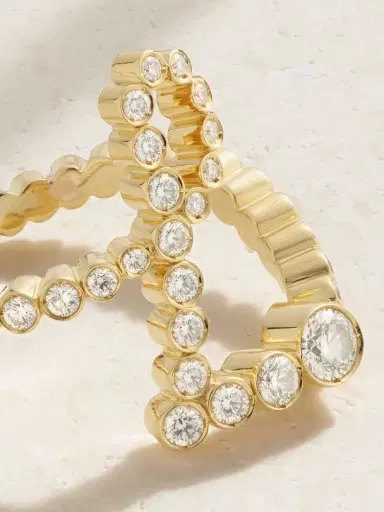 Sophie Bille Brahe Ensemble Letter 18-karat Gold Diamond Ring | Thumbnail 4