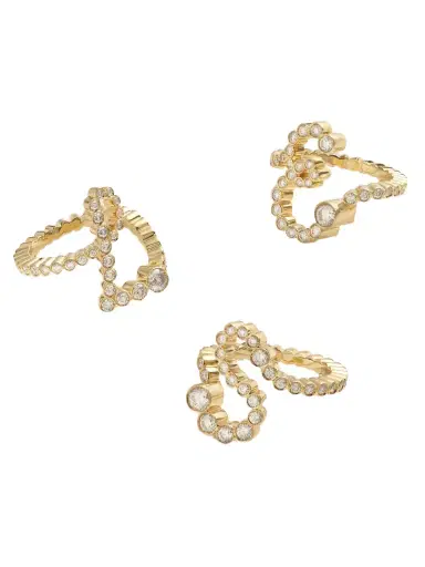 Sophie Bille Brahe Ensemble Letter 18-karat Gold Diamond Ring | Thumbnail 1