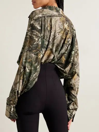 Norma Kamali Camouflage-print Stretch-jersey Bodysuit | Thumbnail 3