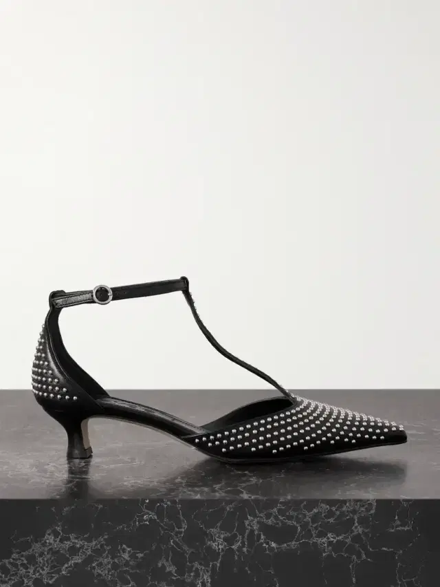 Liz Studded Leather Pumps