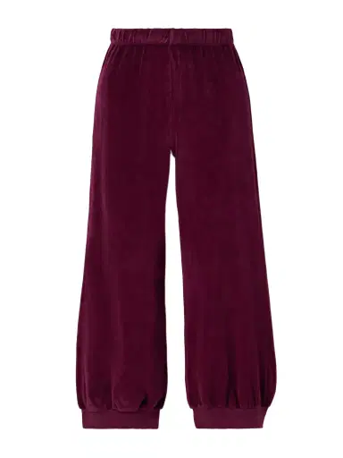 Suzie Kondi Tosk Cropped Cotton-blend Velour Track Pants | Thumbnail 1 Suzie Kondi Tosk Cropped Cotton-blend Velour Track Pants | Thumbnail 1