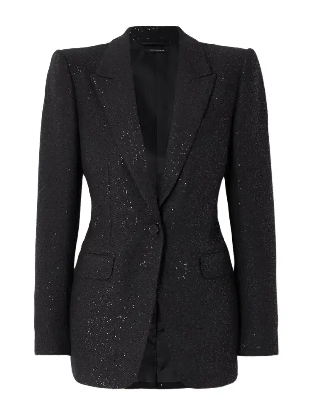 Sequin-embellished Wool-blend Blazer