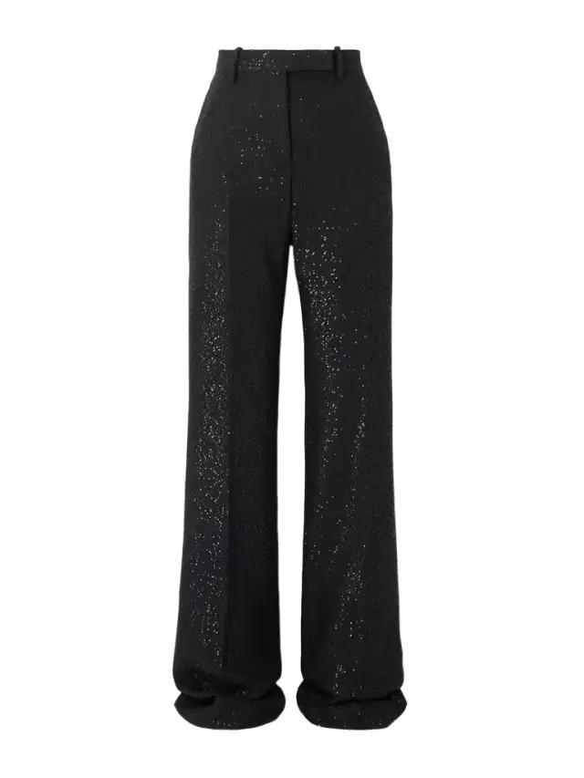 Sequin-embellished Wool-blend Twill Straight-leg Pants