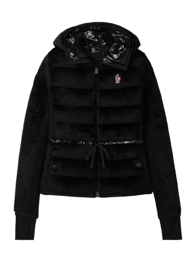 Hooded Quilted Fleece Down Jacket