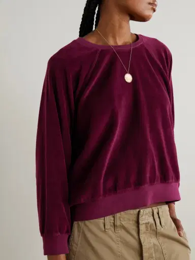 Suzie Kondi Samos Cotton-blend Velour Sweatshirt | Thumbnail 3 Suzie Kondi Samos Cotton-blend Velour Sweatshirt | Thumbnail 3