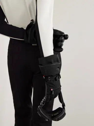 Moncler Grenoble Appliquéd Paneled Gore-tex® And Leather Gloves | Thumbnail 2 Moncler Grenoble Appliquéd Paneled Gore-tex® And Leather Gloves | Thumbnail 2