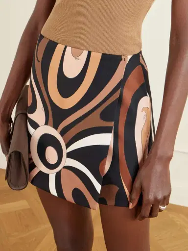 PUCCI Wrap-effect Printed Silk-twill Mini Skirt | Thumbnail 5 PUCCI Wrap-effect Printed Silk-twill Mini Skirt | Thumbnail 5