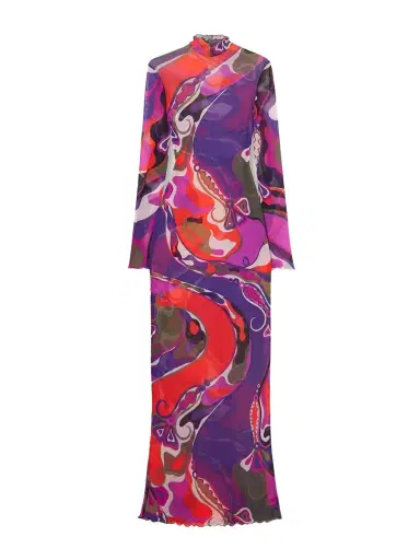 PUCCI Printed Tulle Maxi Dress | Thumbnail 1 PUCCI Printed Tulle Maxi Dress | Thumbnail 1