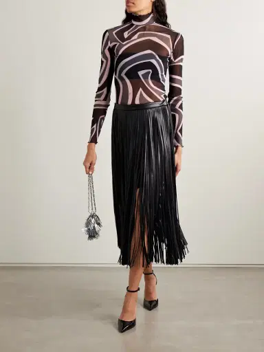 PUCCI Printed Tulle Turtleneck Top | Thumbnail 2 PUCCI Printed Tulle Turtleneck Top | Thumbnail 2