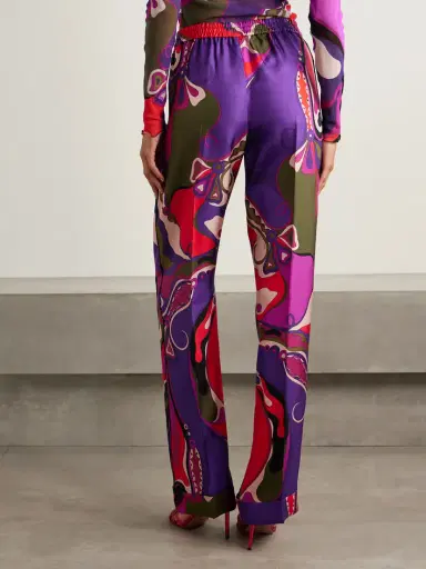 PUCCI Orchidee Printed Silk-twill Straight-leg Pants | Thumbnail 4 PUCCI Orchidee Printed Silk-twill Straight-leg Pants | Thumbnail 4