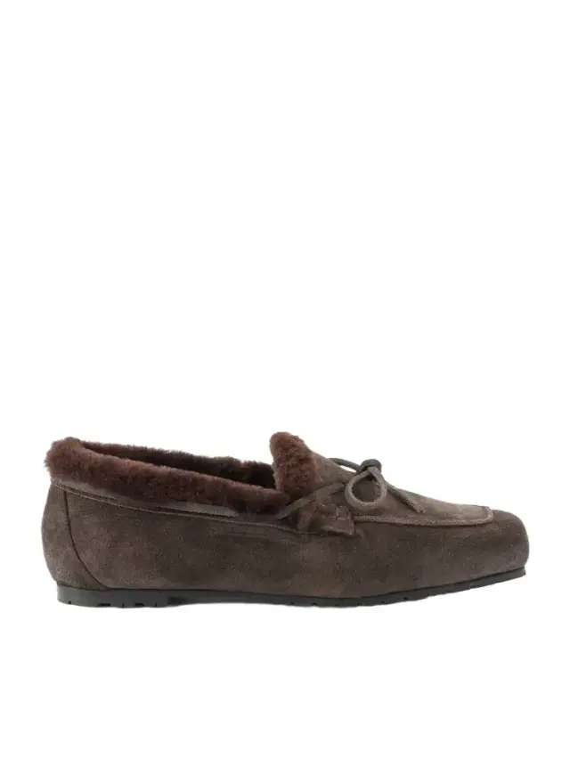 Jasper Bow-detailed Shearling-lined Suede Loafers