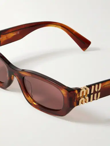 Miu Miu Eyewear Glimpse Cat-eye Tortoiseshell Acetate Sunglasses | Thumbnail 4 Miu Miu Eyewear Glimpse Cat-eye Tortoiseshell Acetate Sunglasses | Thumbnail 4