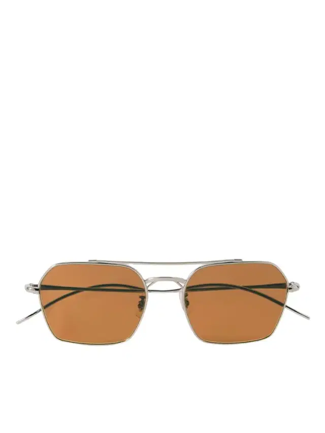 Aviator-style Silver-tone Sunglasses