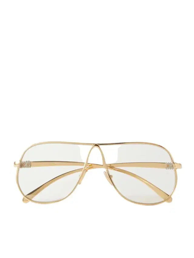 Miu Miu Eyewear Aviator-style Gold-tone Optical Glasses