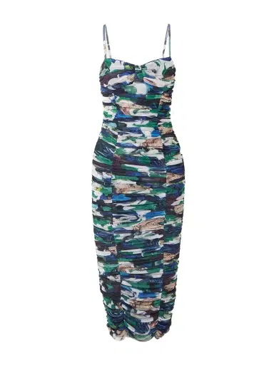 Mary Katrantzou Ruched Printed Stretch-tulle Midi Dress | Thumbnail 1