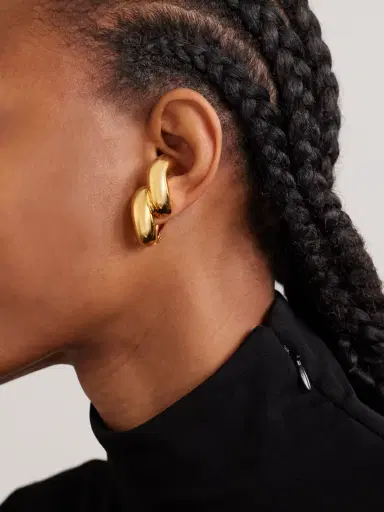 Alaïa Gold-tone Clip Earrings | Thumbnail 2 Alaïa Gold-tone Clip Earrings | Thumbnail 2