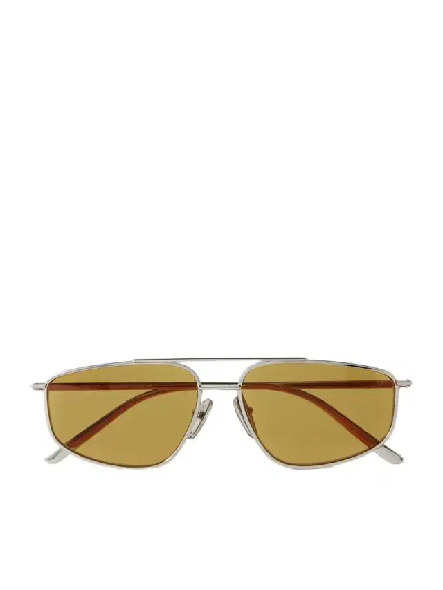 Aviator-style Silver-tone Sunglasses