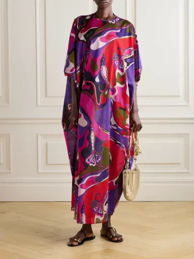 PUCCI Printed Cotton-voile Kaftan | Thumbnail 2 PUCCI Printed Cotton-voile Kaftan | Thumbnail 2