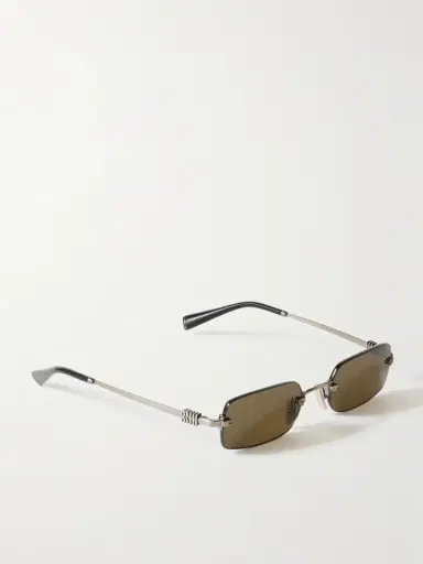 Miu Miu Eyewear Square-frame Silver-tone Sunglasses | Thumbnail 3 Miu Miu Eyewear Square-frame Silver-tone Sunglasses | Thumbnail 3
