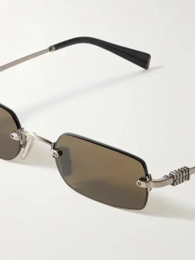 Miu Miu Eyewear Square-frame Silver-tone Sunglasses | Thumbnail 4 Miu Miu Eyewear Square-frame Silver-tone Sunglasses | Thumbnail 4