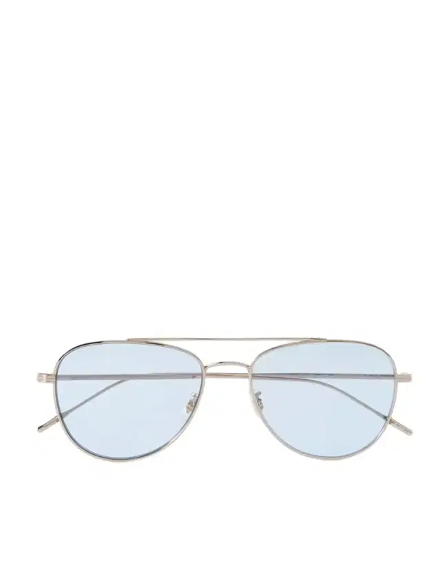 Aviator-style Gold-tone Sunglasses