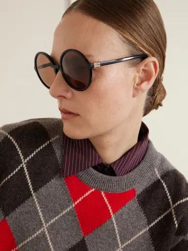 Miu Miu Eyewear Round-frame Acetate Sunglasses | Thumbnail 5 Miu Miu Eyewear Round-frame Acetate Sunglasses | Thumbnail 5