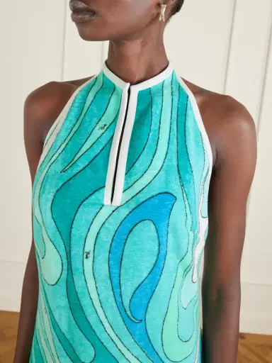PUCCI Printed Cotton-terry Halterneck Mini Dress | Thumbnail 3 PUCCI Printed Cotton-terry Halterneck Mini Dress | Thumbnail 3