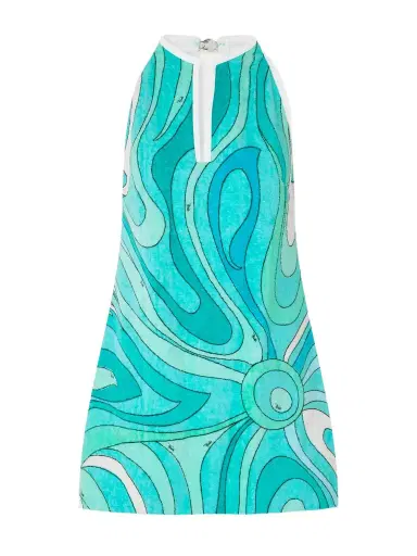 PUCCI Printed Cotton-terry Halterneck Mini Dress | Thumbnail 1 PUCCI Printed Cotton-terry Halterneck Mini Dress | Thumbnail 1