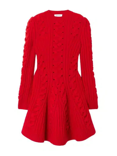 McQueen Ribbed And Cable-knit Wool And Cashmere-blend ini Dress | Thumbnail 1