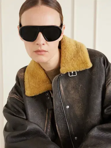 PRADA EYEWEAR Oversized Aviator-style Acetate Sunglasses | Thumbnail 2