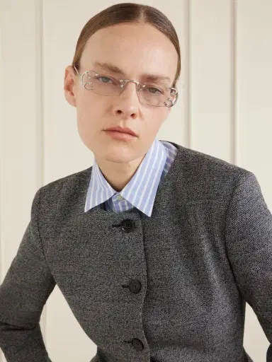 PRADA EYEWEAR Square-frame Silver-tone Optical Glasses | Thumbnail 2