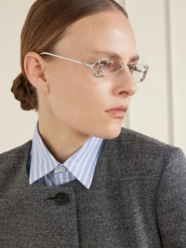 PRADA EYEWEAR Square-frame Silver-tone Optical Glasses | Thumbnail 5