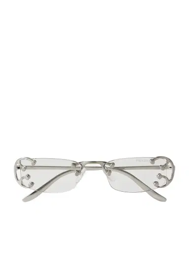 PRADA EYEWEAR Square-frame Silver-tone Optical Glasses | Thumbnail 1