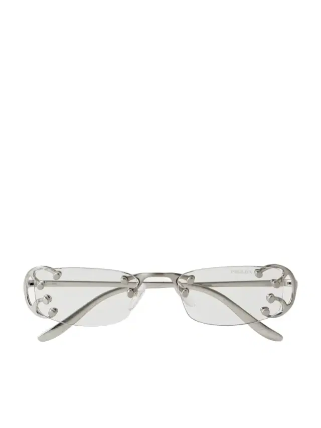 Square-frame Silver-tone Optical Glasses