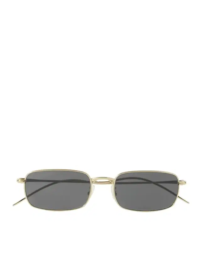 Rectangle-frame Silver-tone Sunglasses
