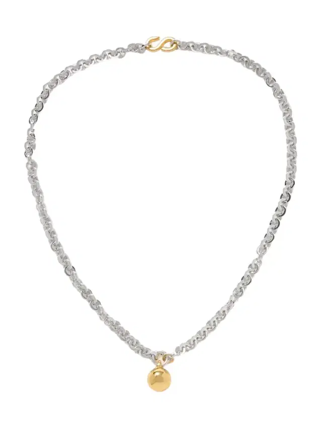 Campana Rhodium- And Gold-plated Necklace