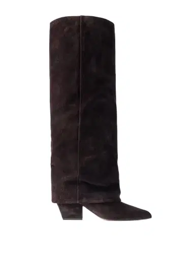 Paris Texas Jane 60 Folded Suede Knee Boots | Thumbnail 1 Paris Texas Jane 60 Folded Suede Knee Boots | Thumbnail 1