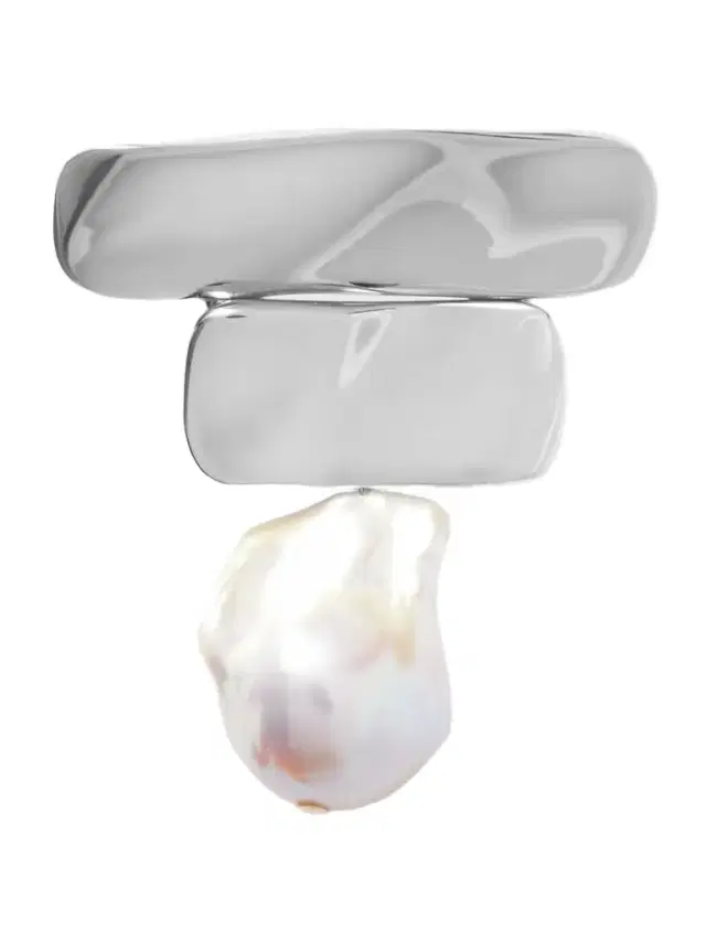 Ilona Recycled Sterling Silver Pearl Brooch