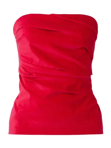 Tove Izel Stretch-cotton And Modal-blend Velvet Bandeau Top | Thumbnail 1 Tove Izel Stretch-cotton And Modal-blend Velvet Bandeau Top | Thumbnail 1