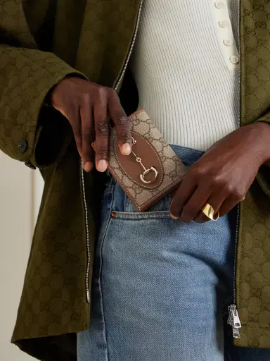 Gucci 1955 Horsebit-detailed Printed Coated-canvas And Leather Wallet | Thumbnail 2 Gucci 1955 Horsebit-detailed Printed Coated-canvas And Leather Wallet | Thumbnail 2