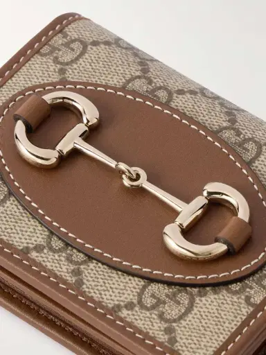 Gucci 1955 Horsebit-detailed Printed Coated-canvas And Leather Wallet | Thumbnail 4 Gucci 1955 Horsebit-detailed Printed Coated-canvas And Leather Wallet | Thumbnail 4