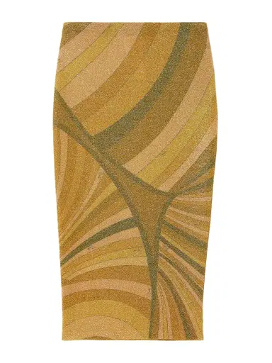 PUCCI Printed Metallic Jersey Midi Skirt | Thumbnail 1