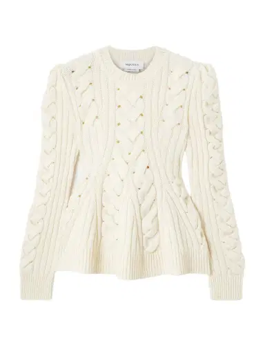 McQueen Cable-knit Wool And Cashmere-blend Sweater | Thumbnail 1 McQueen Cable-knit Wool And Cashmere-blend Sweater | Thumbnail 1