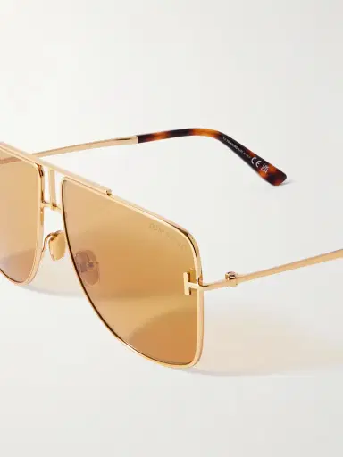 Tom Ford Eliott Aviator-style Gold-tone Sunglasses | Thumbnail 4