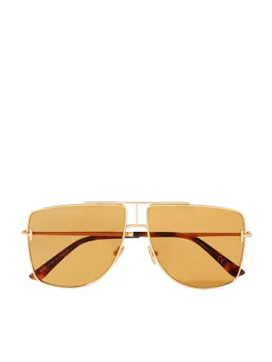 Tom Ford Eliott Aviator-style Gold-tone Sunglasses | Thumbnail 1