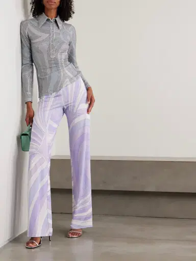 PUCCI Iride Printed Satin-jersey Wide-leg Pants | Thumbnail 2 PUCCI Iride Printed Satin-jersey Wide-leg Pants | Thumbnail 2