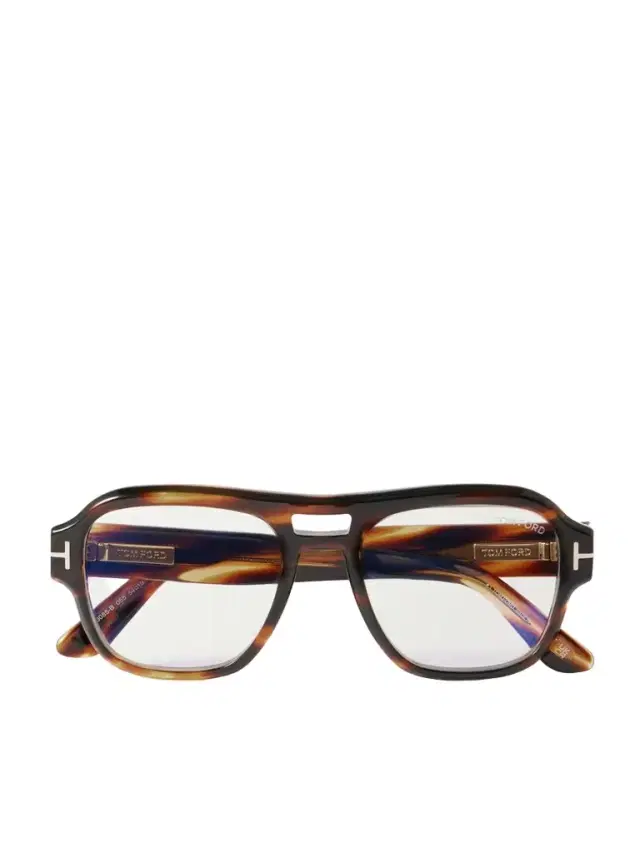 Aviator-style Tortoiseshell Acetate Optical Glasses